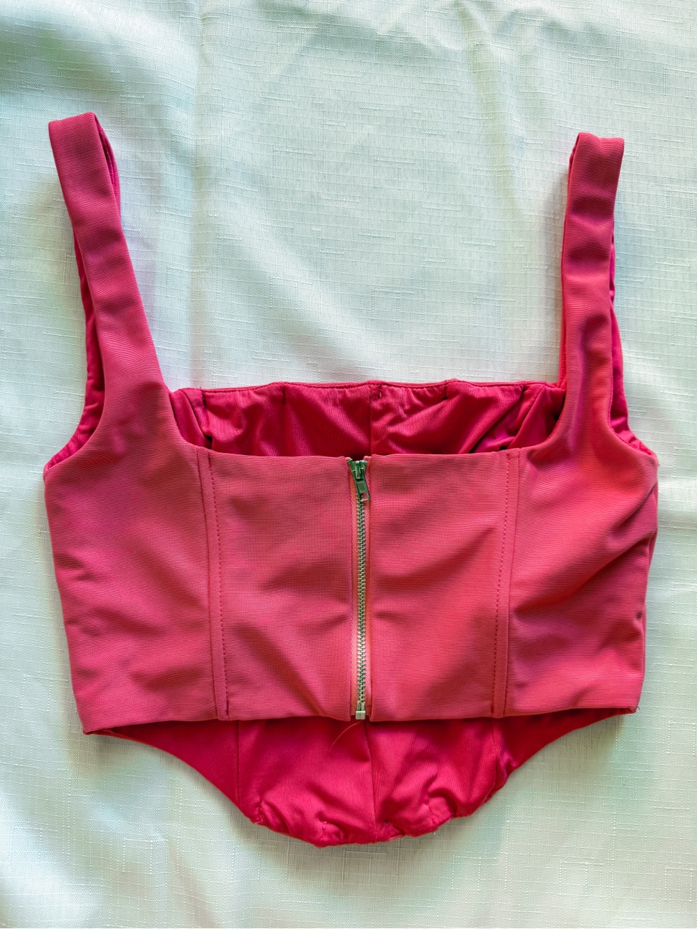Edikted Pink Corset Crop Top Size Small | Barbiecore Coquette Y2K 2000s Girly - Picture 5 of 5